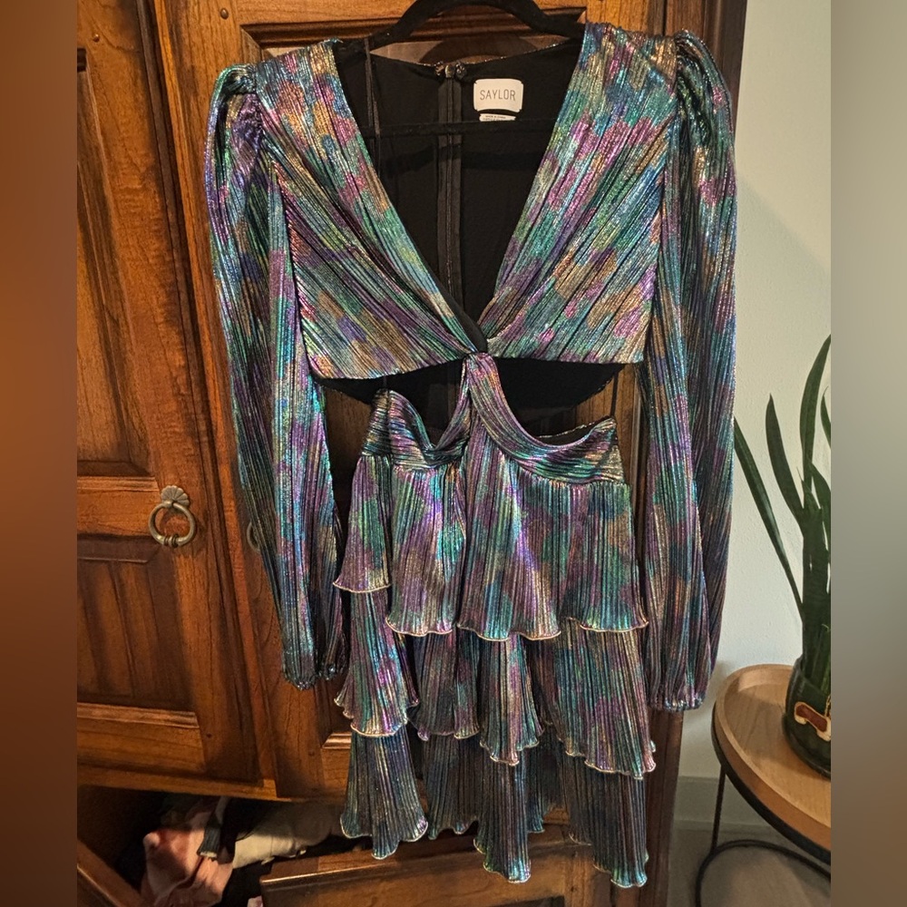 SAYLOR Metallic Mini Dress